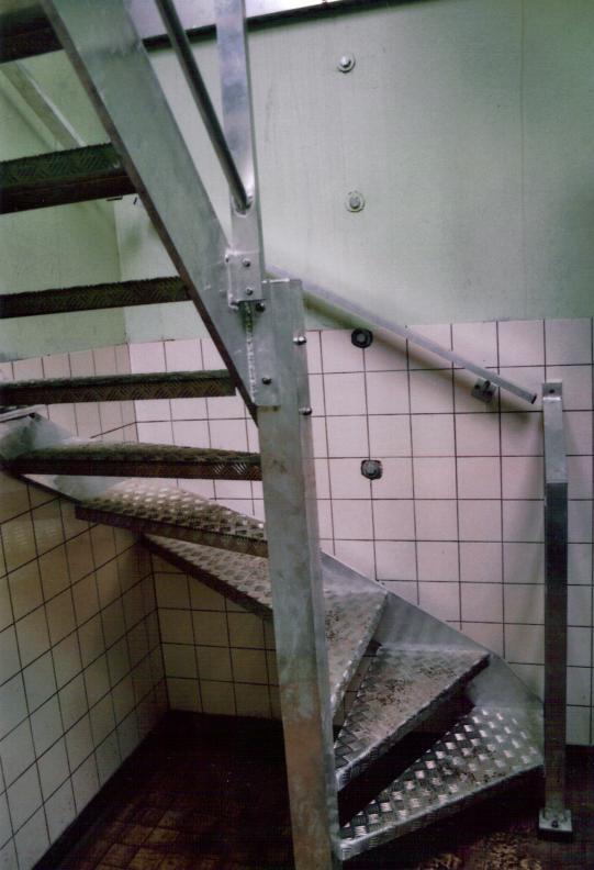Aluminium trap in pomphuis te Schijndel